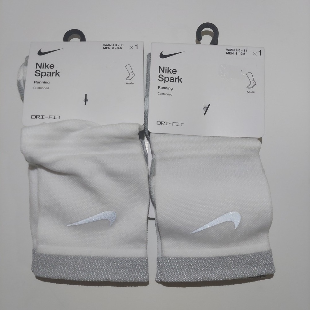 Nike Spark Man's Women's Running Socks ANKLE Dri-Fit Cushioned 2 Pairs